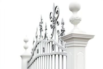 Poster - A close-up of a metal fence featuring a clock, perfect for use in scenes where time is important or as a prop for a story