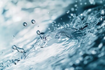 Poster - A close-up view of an ocean wave breaking on the surface