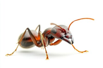 Fototapete - A detailed view of an insect on a clean surface