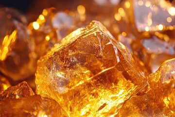 Poster - A collection of transparent ice cubes stacked on top of each other, perfect for a cold drink or winter scene