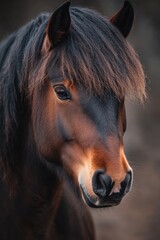 Poster - A close-up shot of a horse's face, with the rest of the scene blurred out