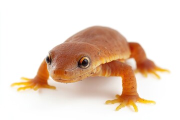 Aufkleber - A close-up shot of a small lizard sitting on a white surface, ideal for use in animal or nature-themed projects
