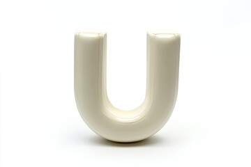 Poster - Simple white letter U shape on a plain white background