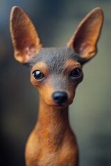 Poster - A close-up shot of a small dog with distinctive big ears, perfect for illustrations or advertisements