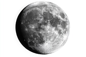Poster - A black and white photograph of the moon's surface