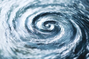 Poster - A close-up shot of a spiral pattern in water, great for illustrations and designs
