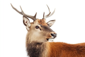 Poster - A close-up shot of a deer with impressive antlers, great for wildlife or nature-related themes
