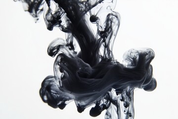 Aufkleber - A close-up shot of a mysterious black substance suspended in water