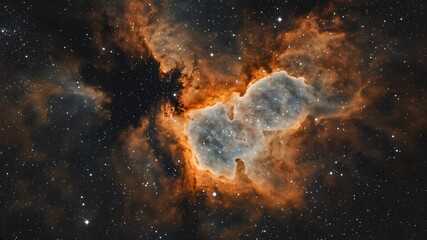 Poster - galaxy with cosmic clouds and radiant stars, emphasizing the galaxy's swirling motion