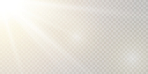 Wall Mural - glow light star, yellow sun rays, gold glare bokeh. flash yellow sun, star flashed with sparkles.