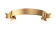 © procreation - A shiny gold ribbon banner, perfect for adding a touch of elegance to any design project or celebration.