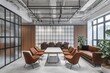 © photopixelstudio - Modern office meeting room with exposed industrial design