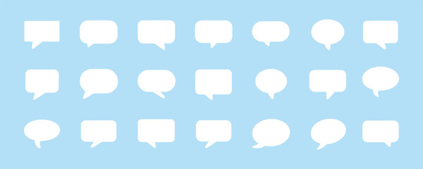 Aufkleber - Speech bubble, speech balloon, chat bubble line art icon for apps and websites. Message comments chat box vector illustration 10 EPS .