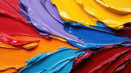 Poster - Vibrant abstract color mixing art studio digital artwork creative environment close-up view artistic expression