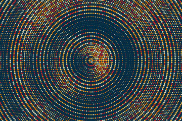 Aufkleber - Yellow green, red, white, colorful halftone festival background. Radial halftone gradient background. Fading effect polka dot multicolor background for fabric, banner, poster, web, wallpaper and more.