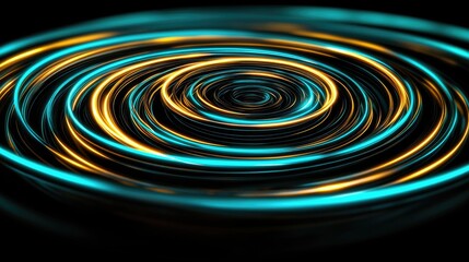 Aufkleber - Dynamic swirling patterns abstract digital art vivid colors dark background close-up view motion concept