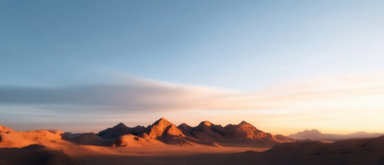 Wall Mural - desert landscape at sunset