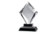 © Design Studio - Crystal award trophy with diamond isolated on white and transparent background – perfect for achievement and recognition themes