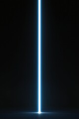 Poster - Vertical Light Beam Splitting Through Dark Minimalist Space in Ethereal Aesthetic Scene