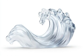 Wall Mural - Crystal Clear Water Wave Abstract Art