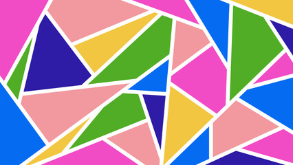 Poster - Colorful bright mosaic wallpaper design. Abstract colorful polygonal textur background