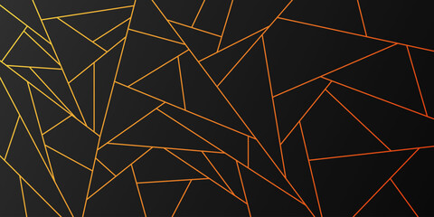 Poster - Elegant and modern mosaic wallpaper in gold and black