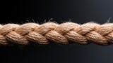Close-up braided rope texture, dark background, strength concept, ideal for websites
