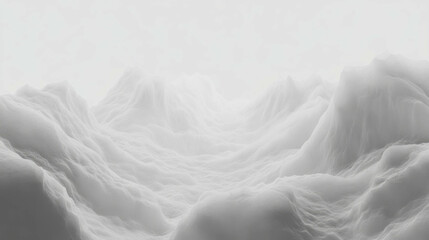 Fototapete - Surreal fractal landscape with abstract mountain peaks for creative design