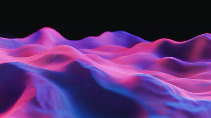 Poster - Abstract fractal landscape with vibrant texture in a surreal representation