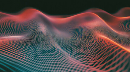 Poster - Abstract geometric pattern with dynamic depth and waves for modern design