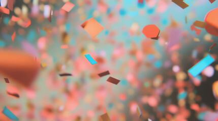 Poster - Colorful abstract background with confetti pattern for festive celebrations and creative designs