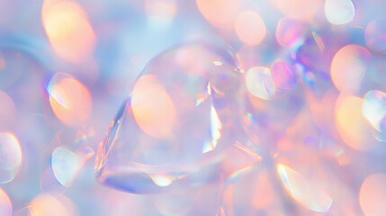 Aufkleber - Abstract holographic background with soft pastel textures for creative designs