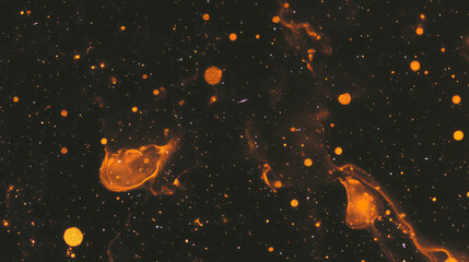 Poster - Amber light and gold glitter background for decorative design