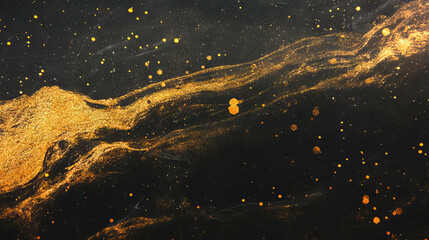 Leinwandbilder - Golden glitter and amber light abstract background for elegant designs