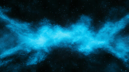 Poster - Cosmic blue light dust cloud background for digital designs