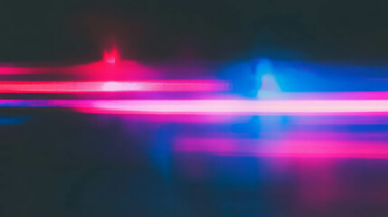 Poster - Abstract neon background with blue and red light streaks for digital designs