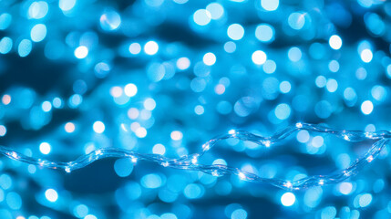 Poster - Abstract blue and white light bokeh background for artistic design and decor