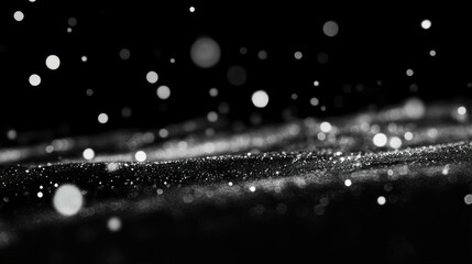 Fototapete - Elegant bokeh background with varied light sizes for festive design and creative projects