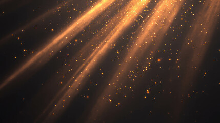 Fototapete - Dramatic bronze smoke with glittering dust for atmospheric background design