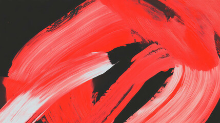 Poster - Abstract red and black brushstroke art background for creative design