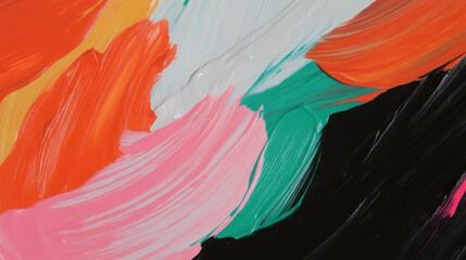 Poster - Vibrant abstract brushstrokes with bold textured background for creative design