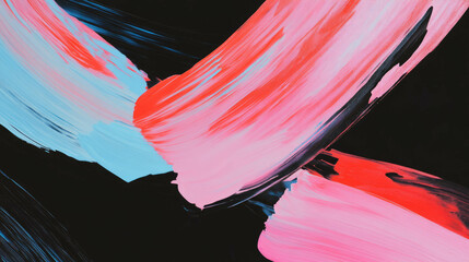 Poster - Colorful brushstroke background design for artistic and creative projects