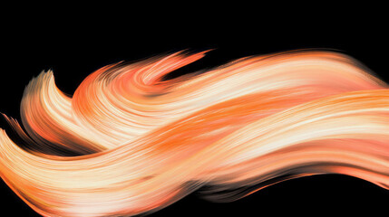 Poster - Vibrant brushstrokes on black background for artistic design and creative projects
