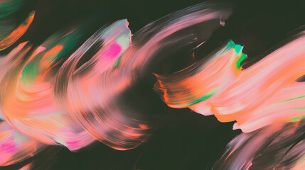 Poster - Abstract brushstrokes on dark background creating dynamic movement for artistic design