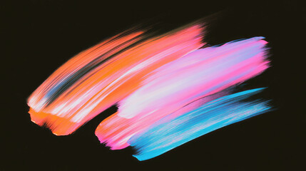 Poster - Vibrant brushstrokes with colorful light reflections for artistic background