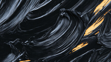 Poster - Abstract brushstroke texture with bold dry brush in dark and light tones for creative design