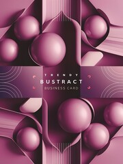 Poster - Trendy abstract business card with gradients of balls shapes on background creative geometric wallpaper graphic vector art abstract geometric background design