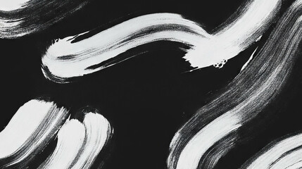 Poster - Abstract art with varied brushstroke patterns on dark background for creative design