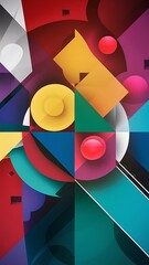 Poster - Colorful abstract background using minimal geometry as an element