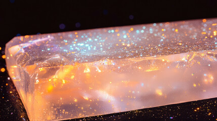 Aufkleber - Shimmering glitter embedded in clear plastic for creative design projects